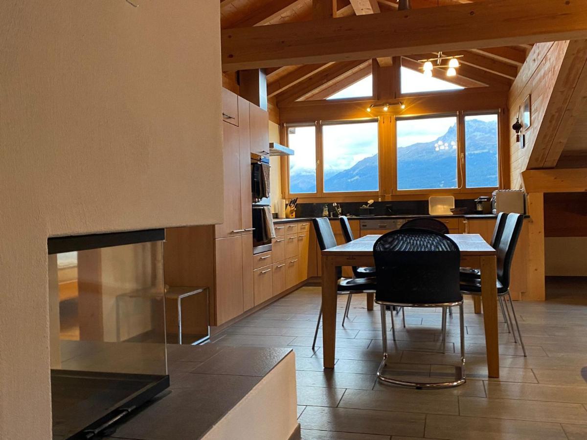 Attic In The Alps Apartment Luzein Bagian luar foto