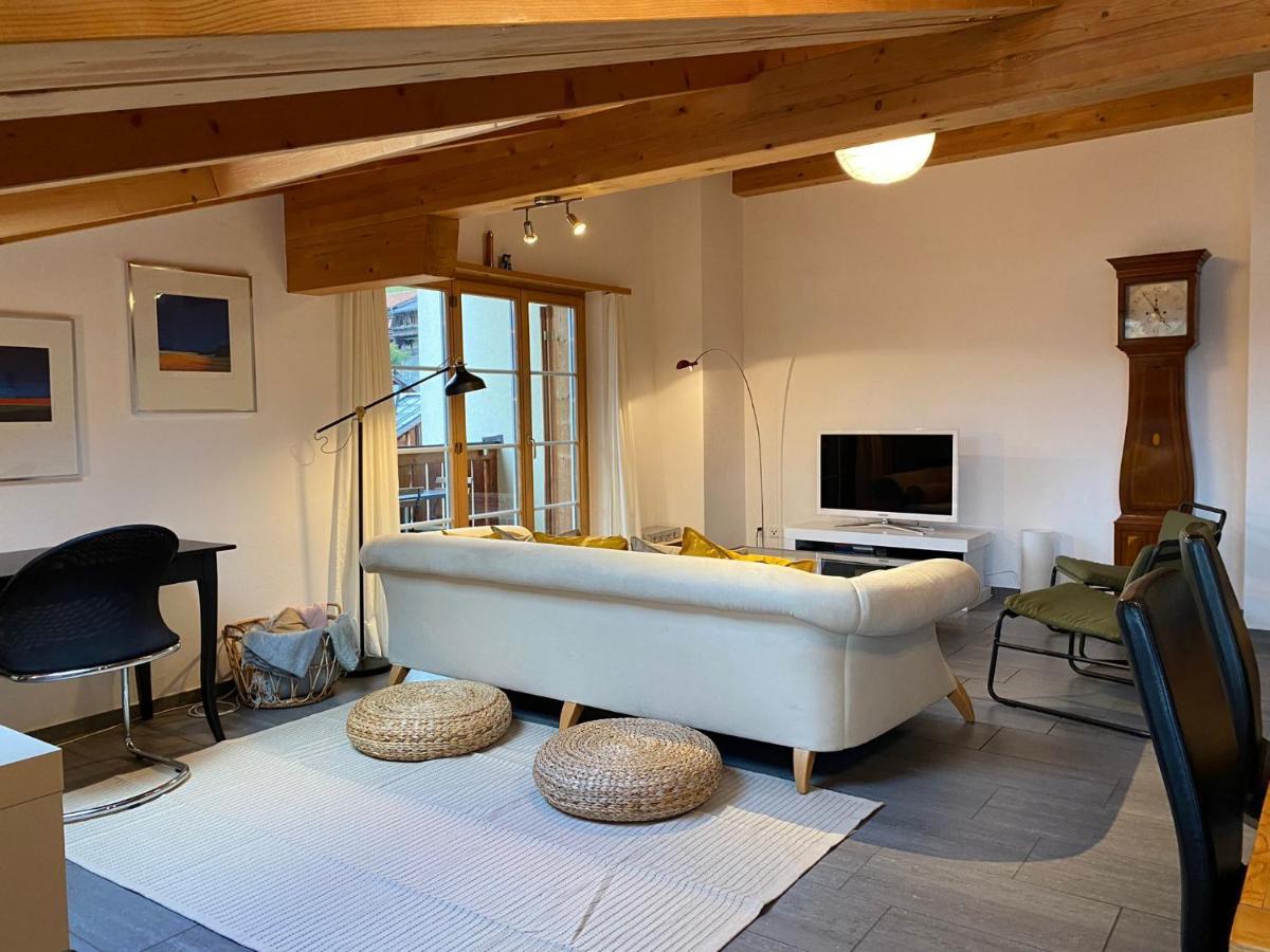 Attic In The Alps Apartment Luzein Bagian luar foto
